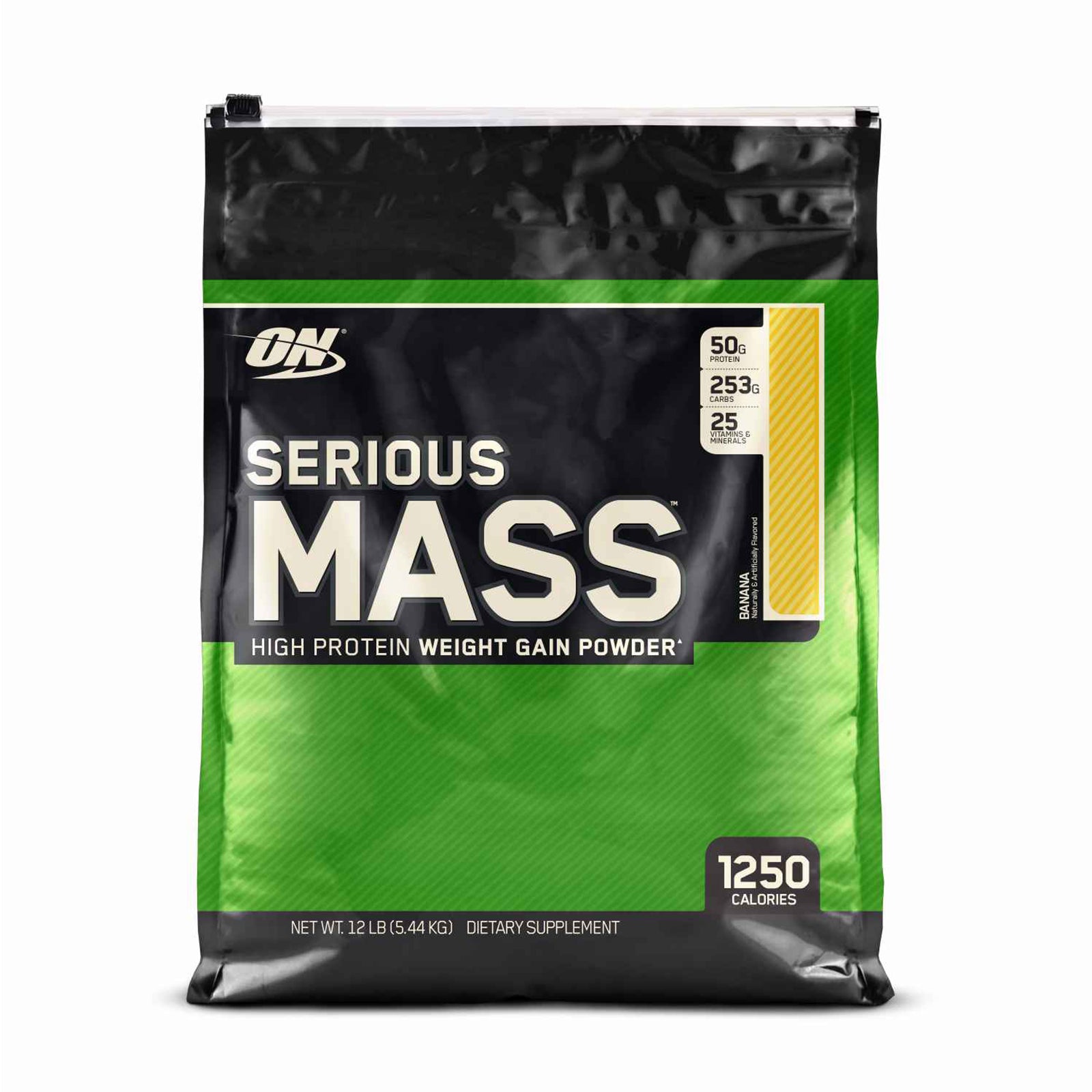 Optimum Nutrition (ON) Serious Mass Weight Gainer Powder 12 lb - skulptz