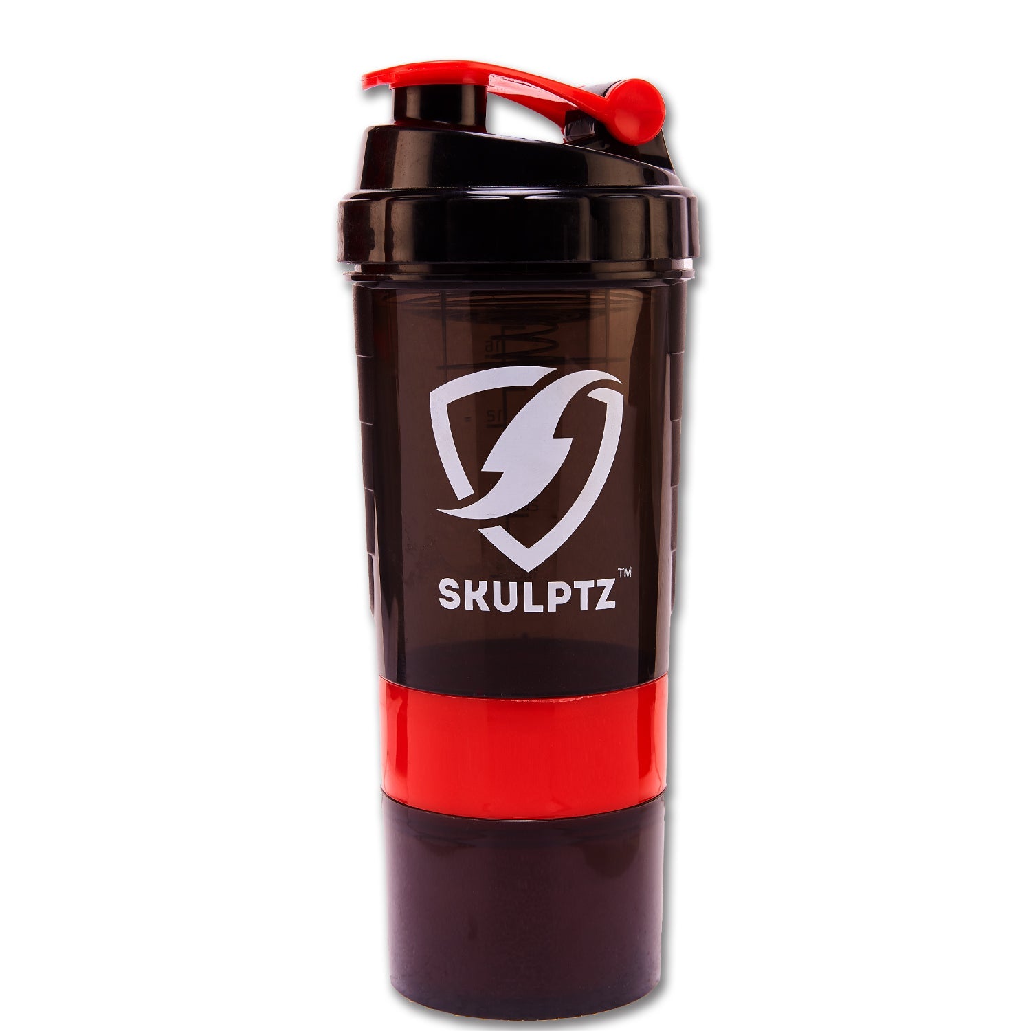 Neon Multi-Storage Shaker Bottle (Red) - skulptz