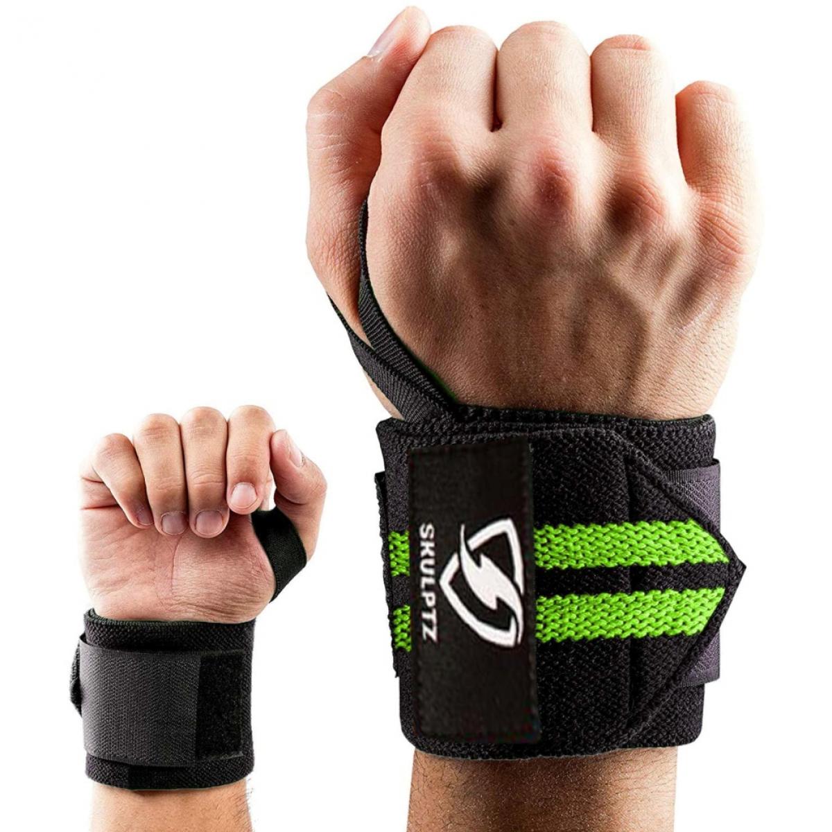 Essential Series Wrist Wraps 18 Inches Green - skulptz
