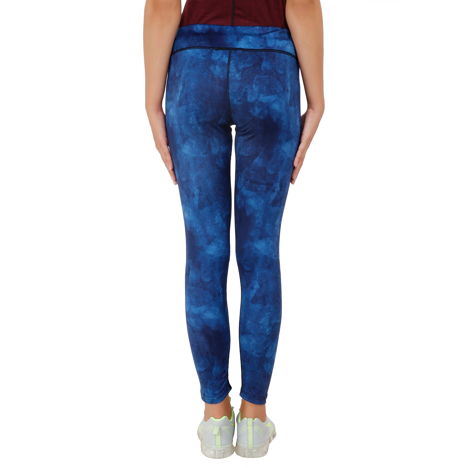 Womens Printed Tights Blue - skulptz