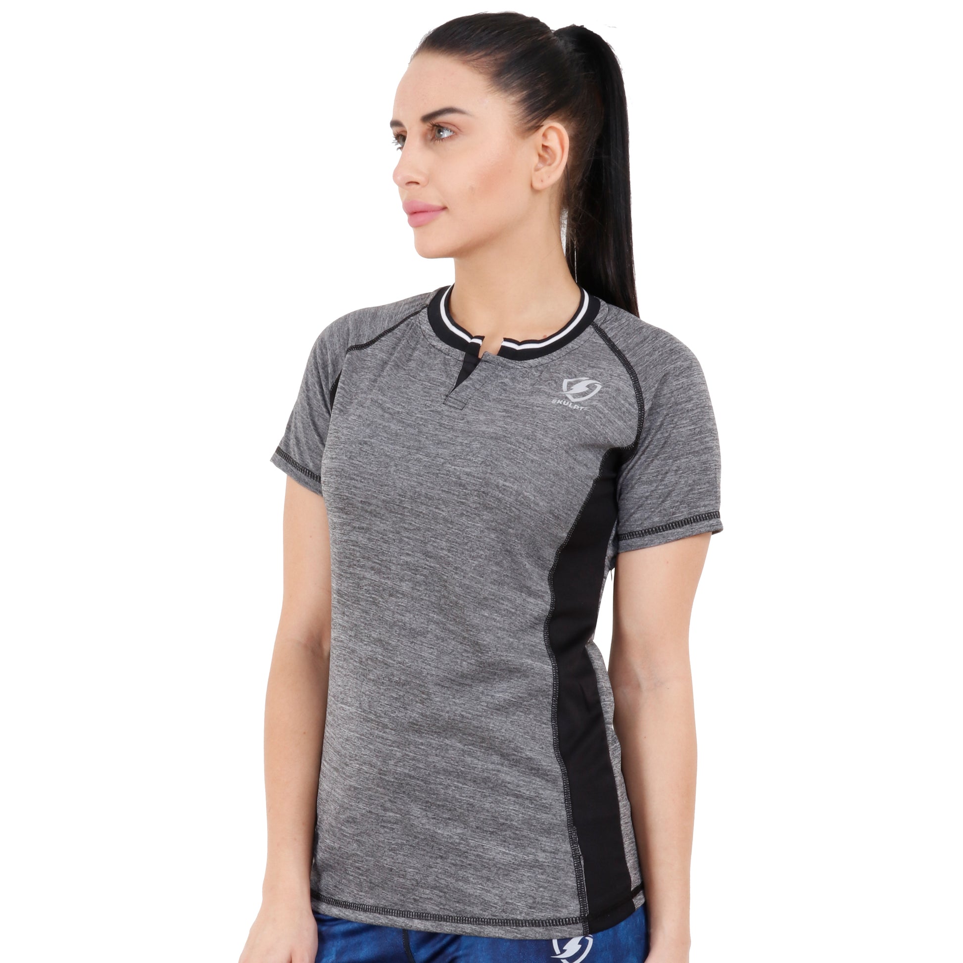 Womens Invincible Tshirt (Grey) - skulptz