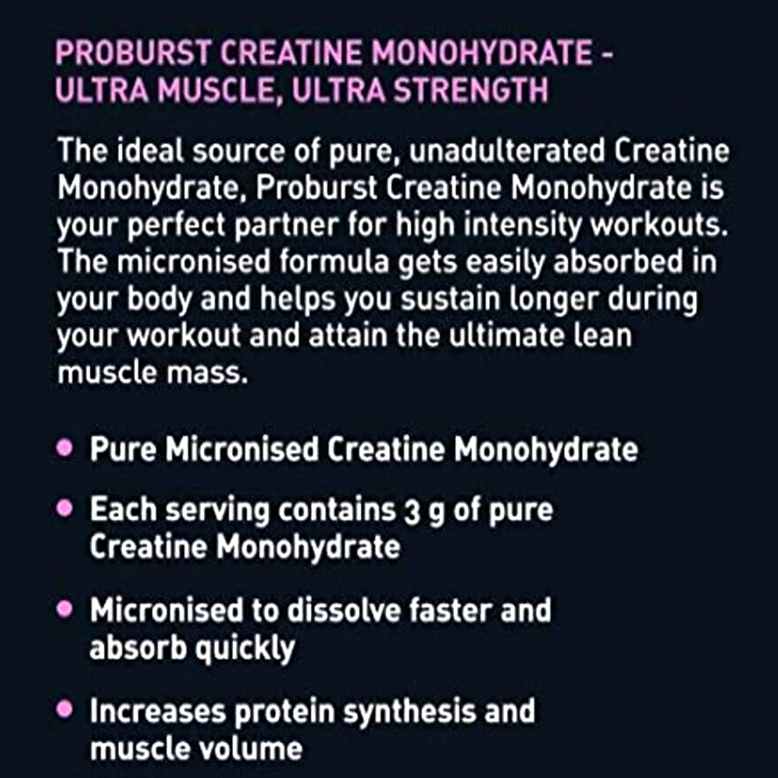Proburst Creatine Monohydrate - skulptz