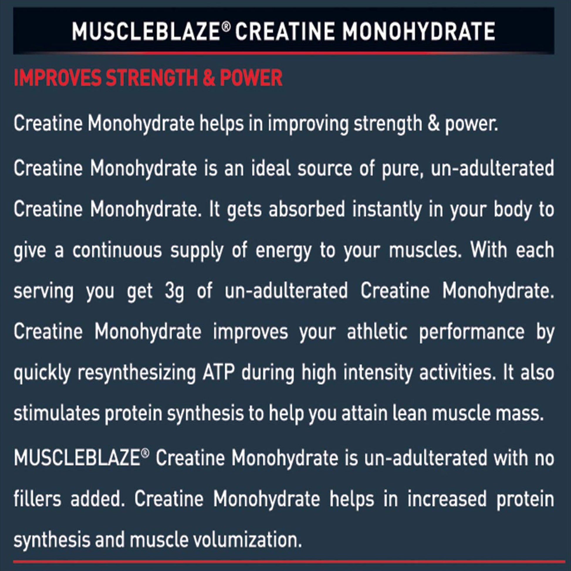 MuscleBlaze Creatine Monohydrate - skulptz