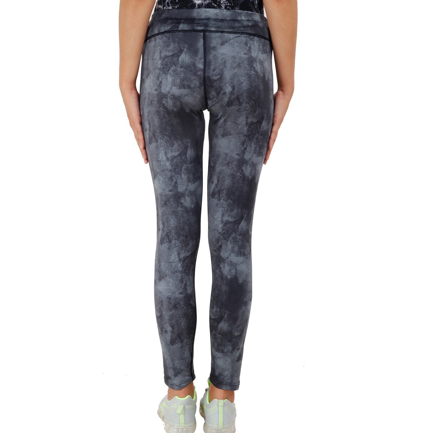 Womens Printed Tights Black - skulptz