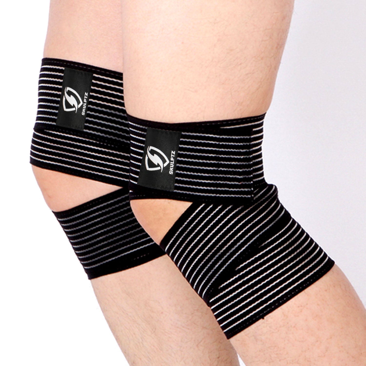 Lunar Series Light Weight Knee Wraps Black - skulptz