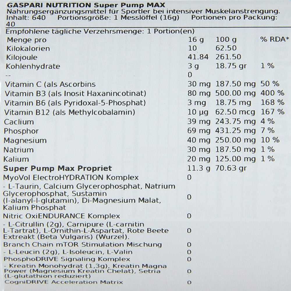 Gaspari Nutrition Super Pump MAX - skulptz