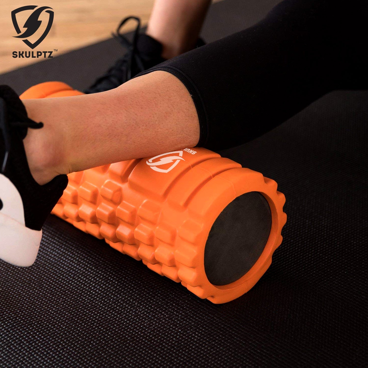 Hybrid Heavy Duty Foam Roller (Orange) - skulptz