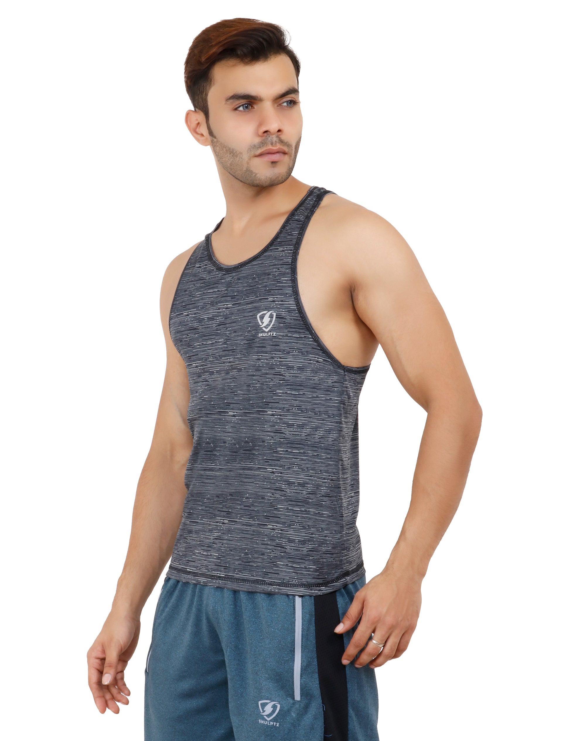 Mens Galaxy Stringer (Black) - skulptz