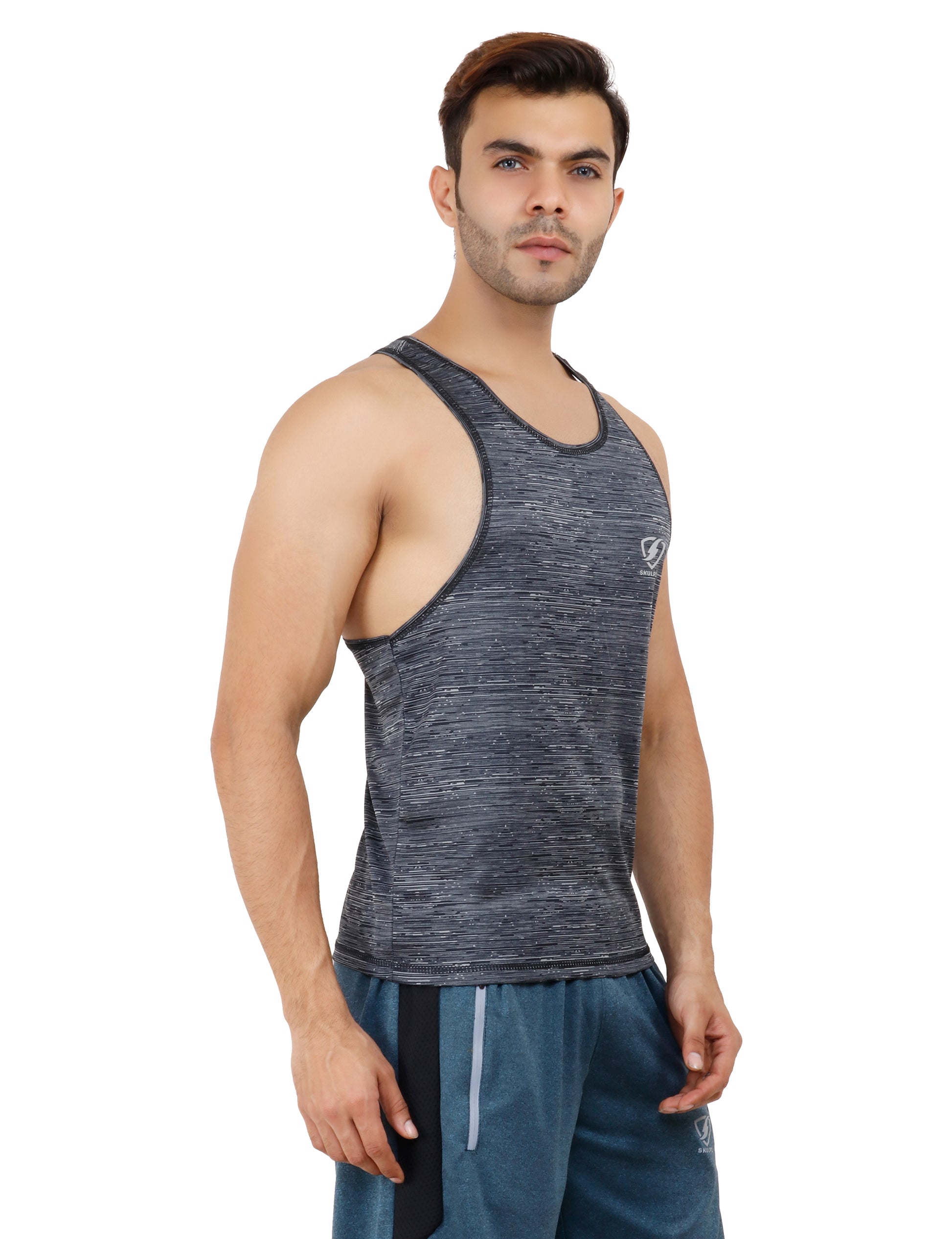 Mens Galaxy Stringer (Black) - skulptz