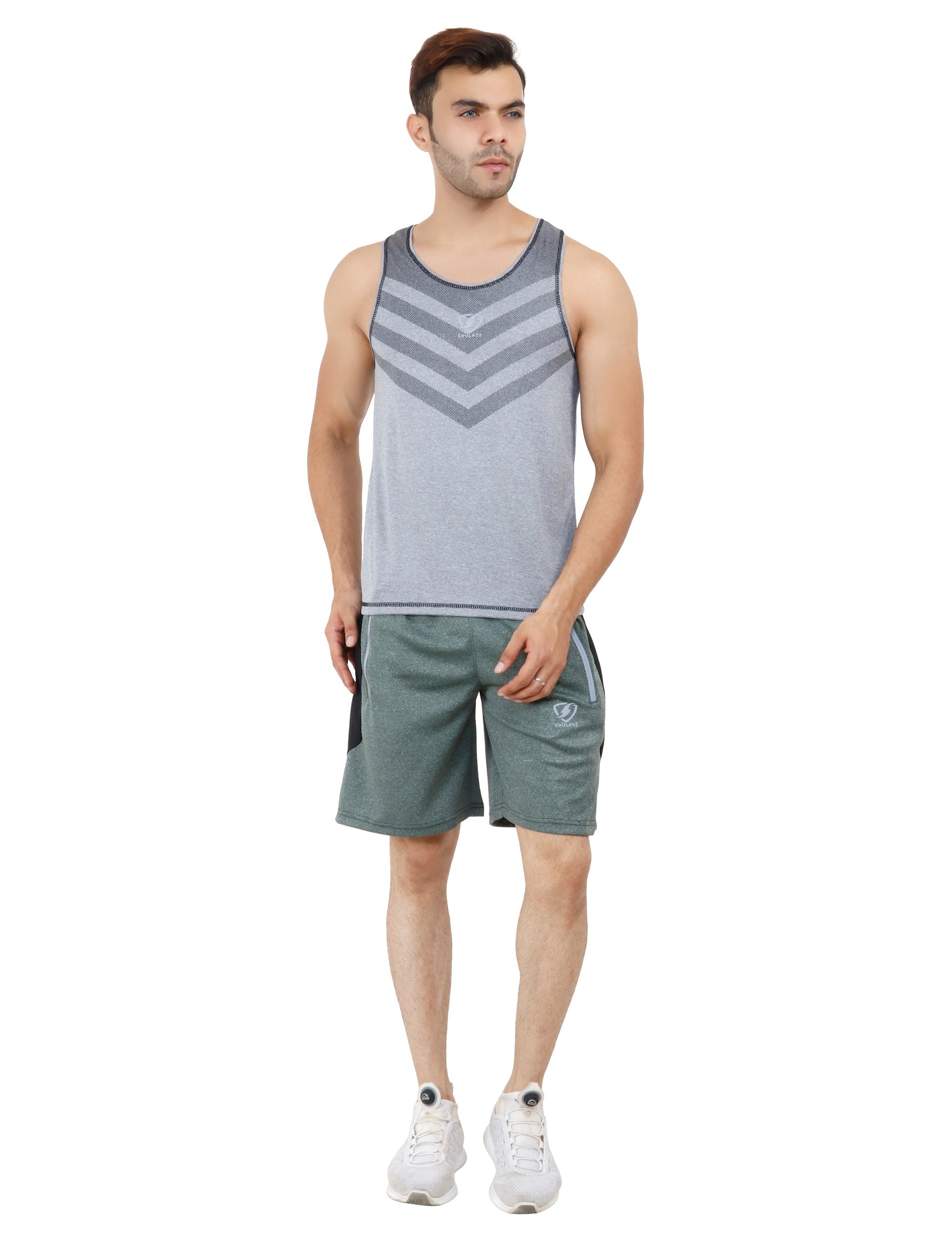 Mens Armour Tank Top (Grey) - skulptz