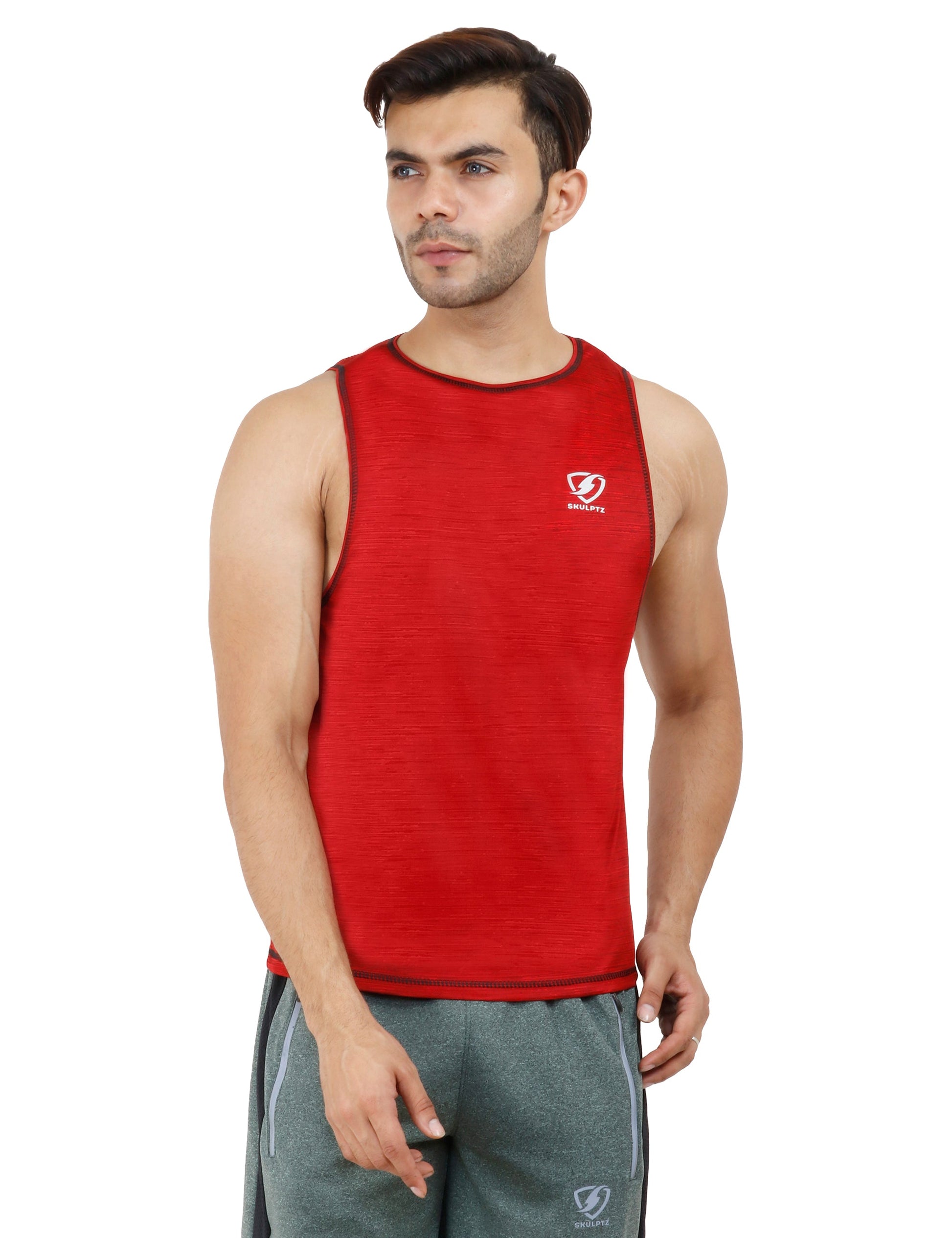 Mens Galaxy Deep Tank (Red) - skulptz