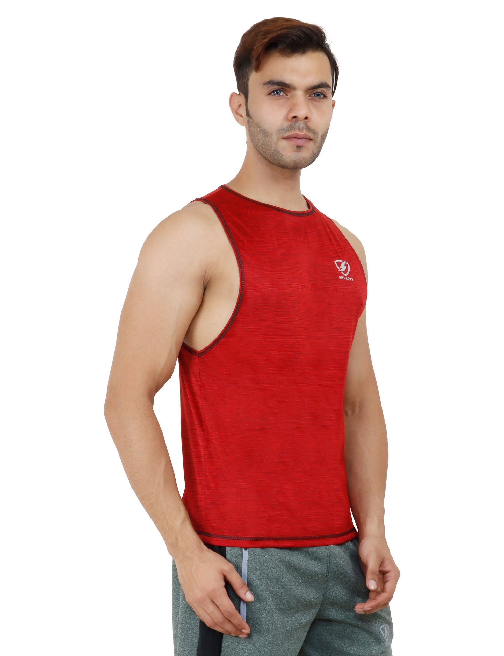 Mens Galaxy Deep Tank (Red) - skulptz