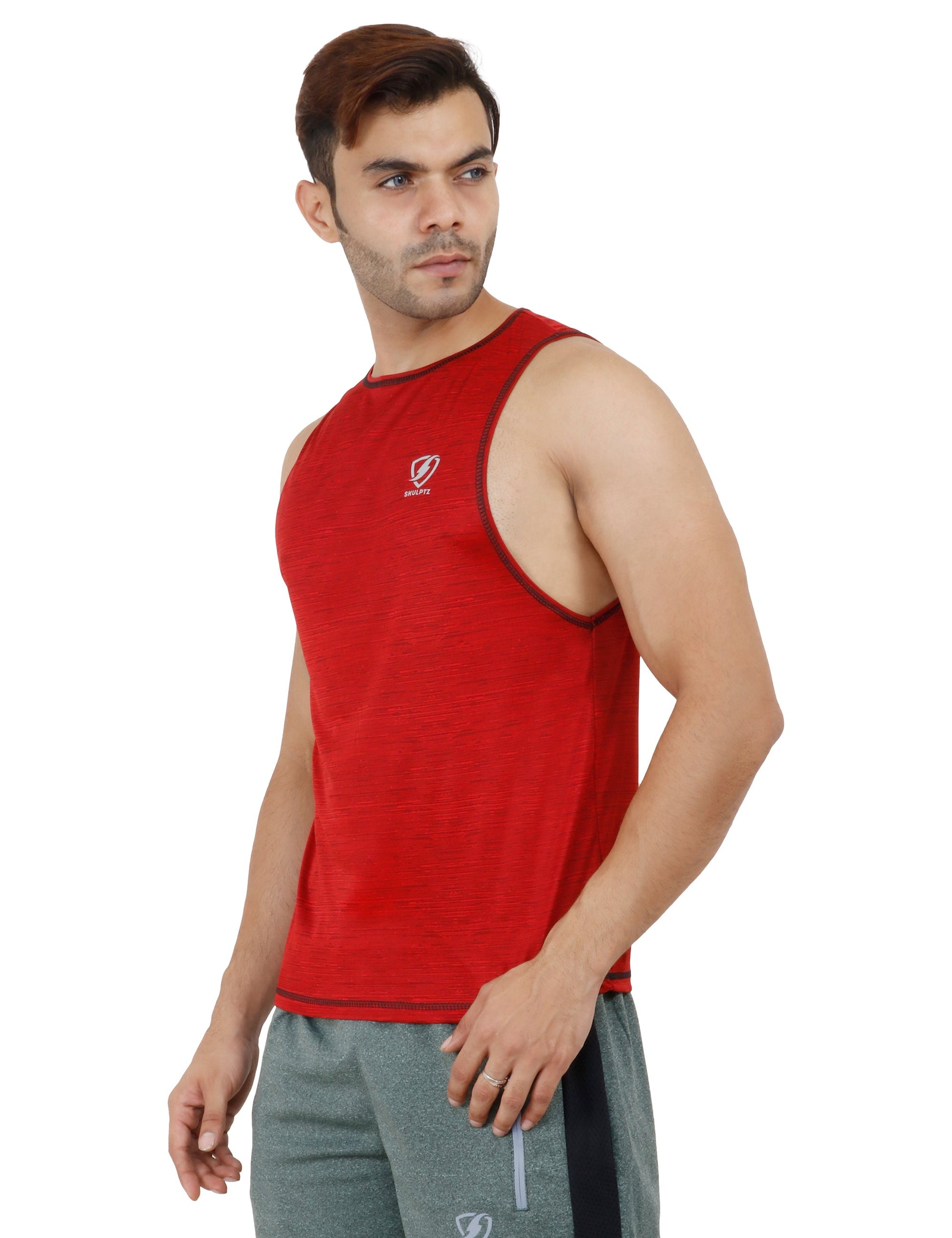Mens Galaxy Deep Tank (Red) - skulptz