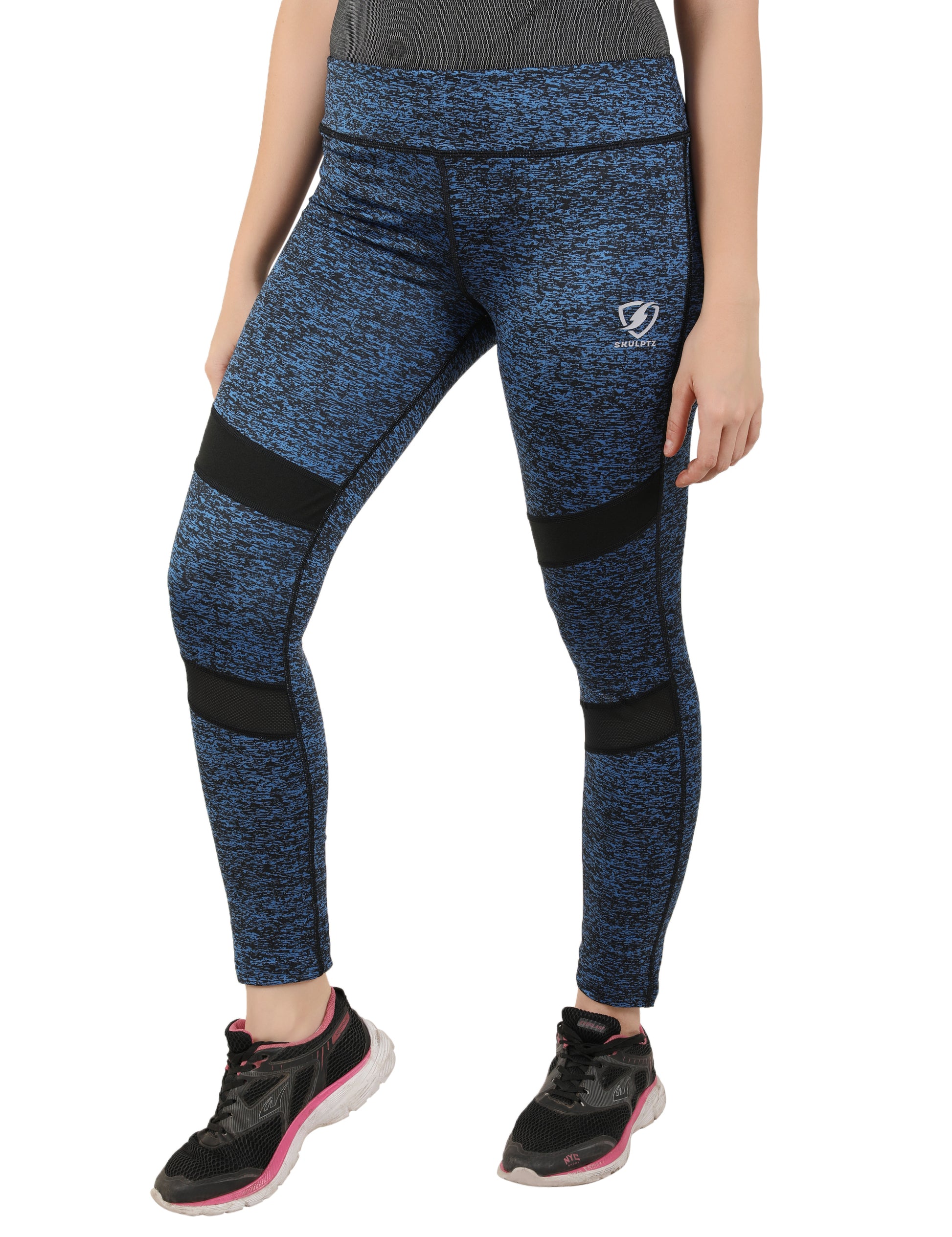 Womens Mish Mash Tights Blue - skulptz
