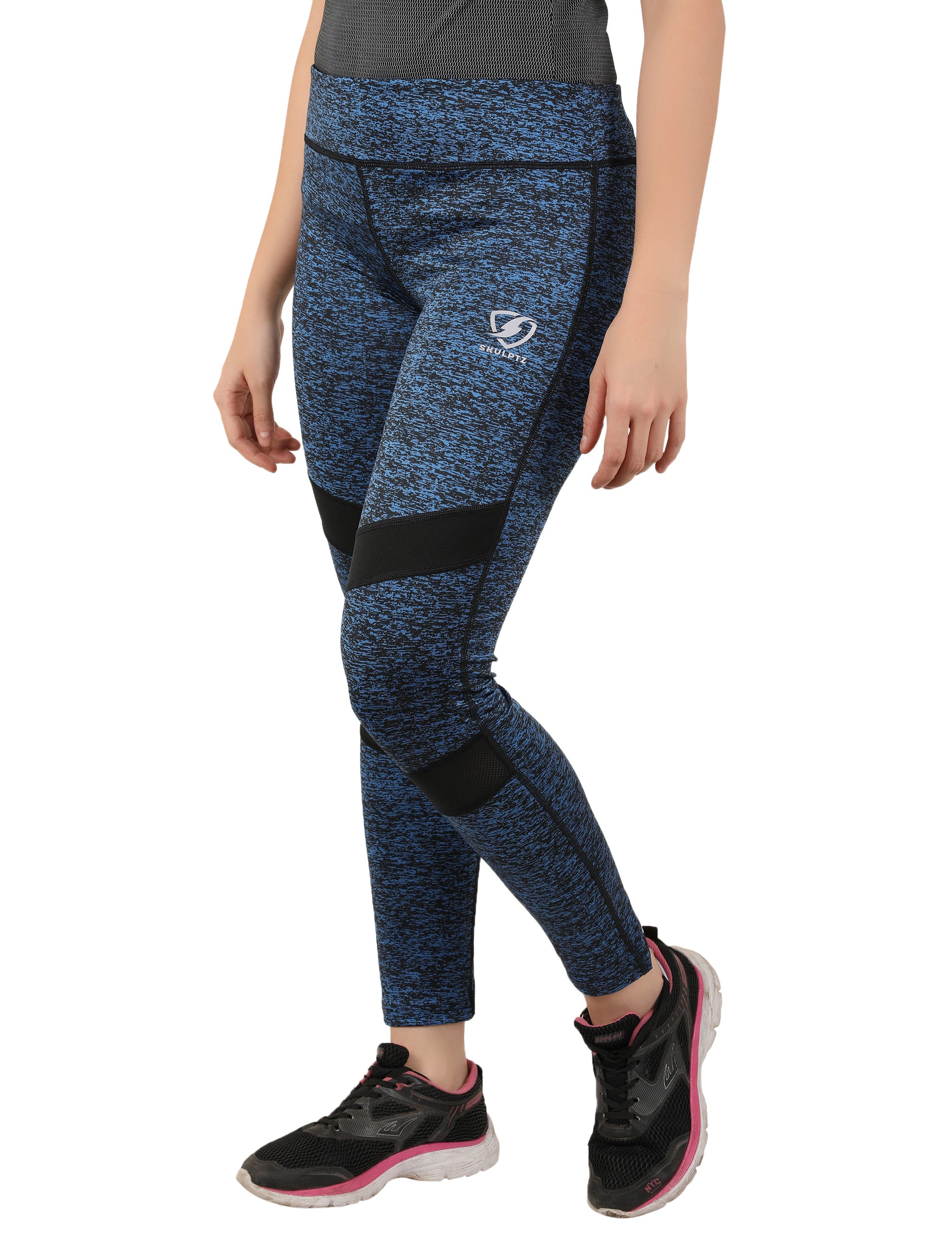 Womens Mish Mash Tights Blue - skulptz