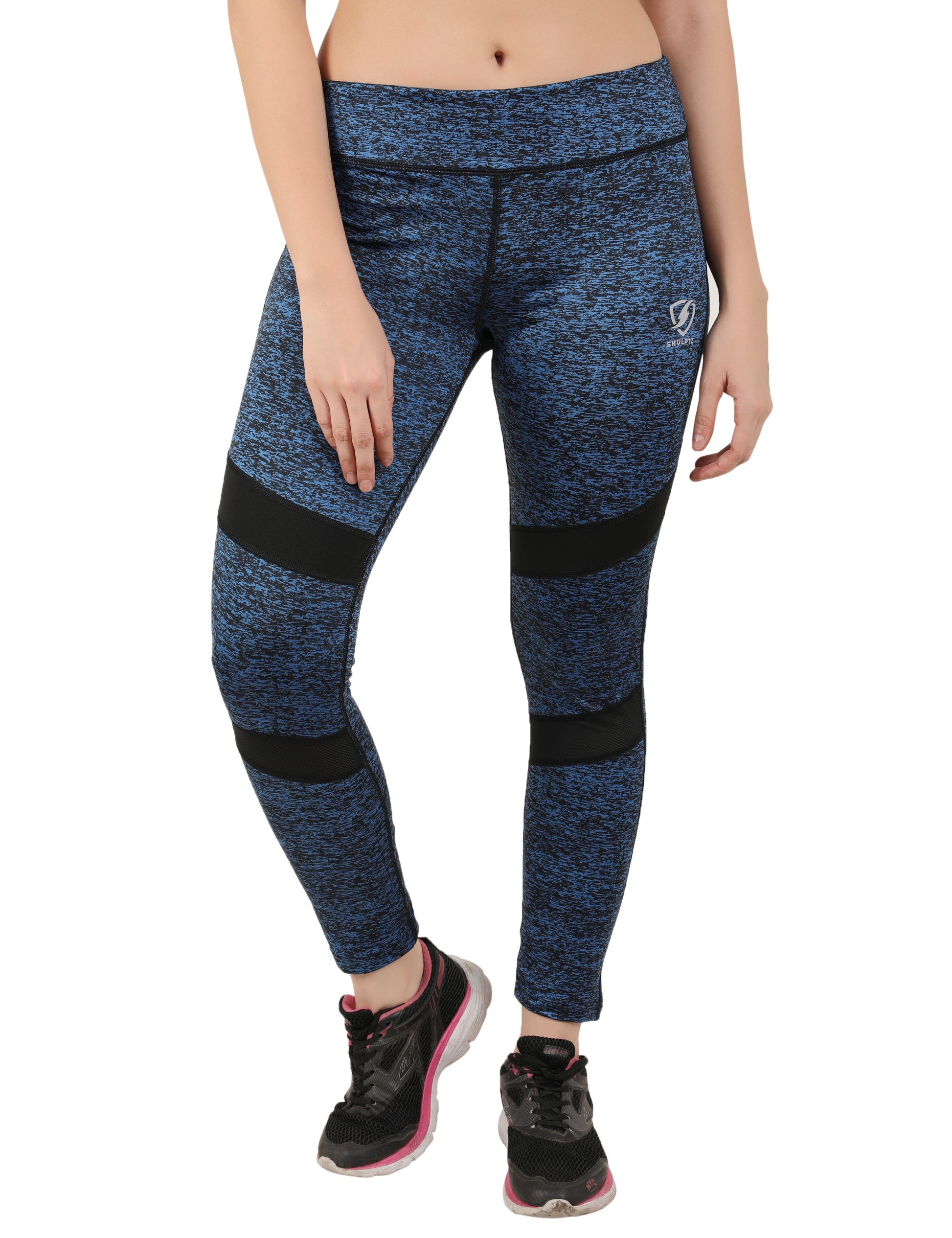 Womens Mish Mash Tights Blue - skulptz