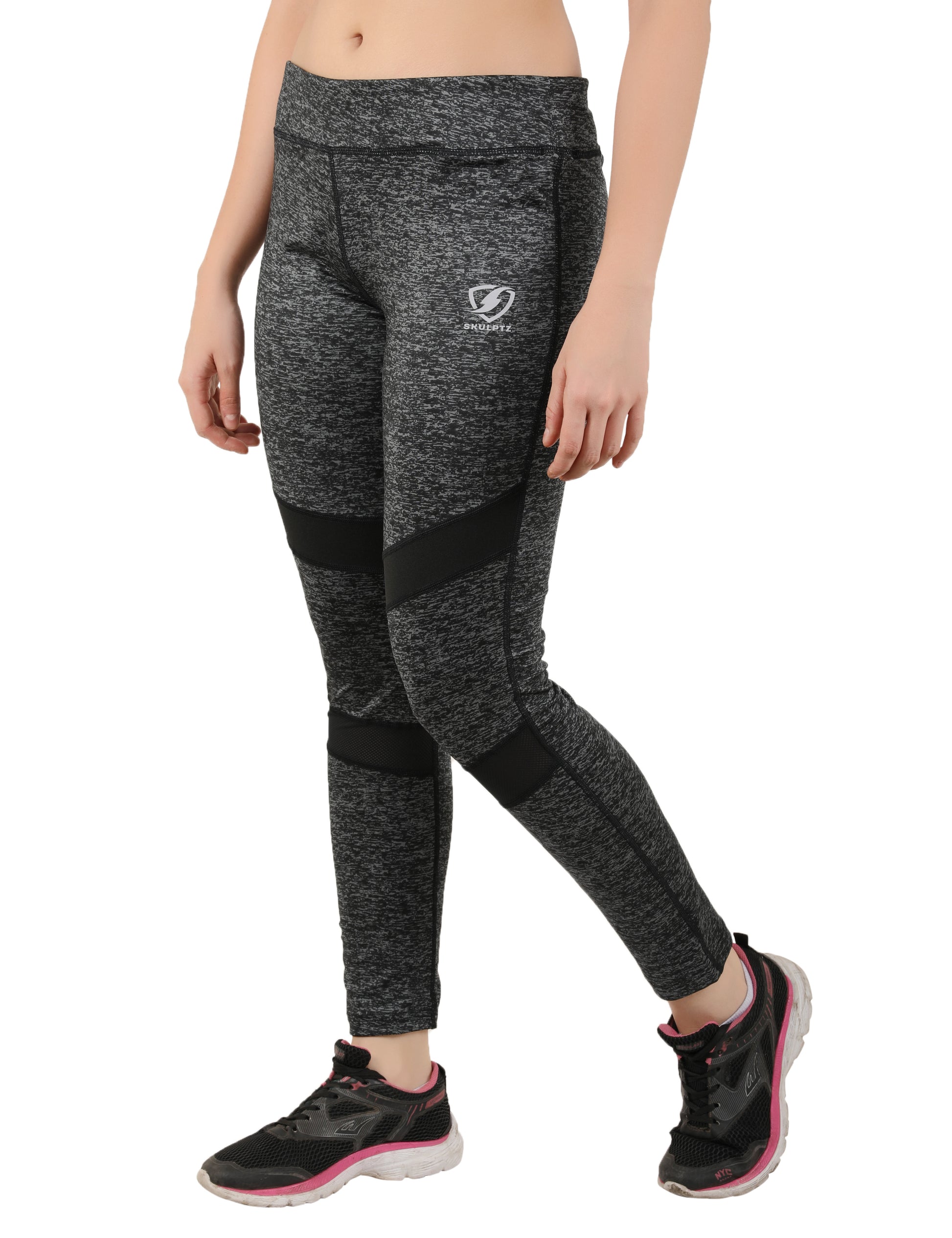 Womens Mish Mash Tights Black - skulptz