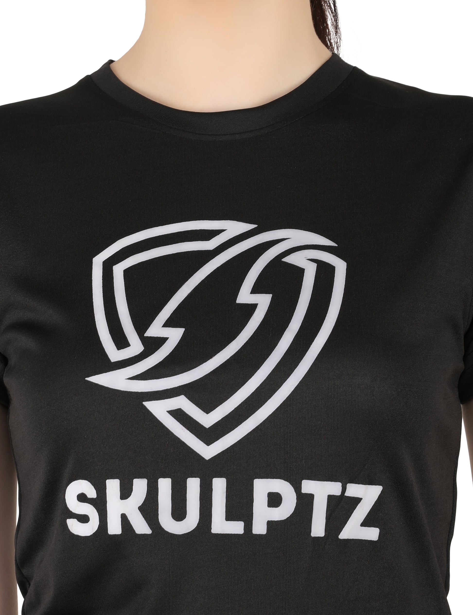 Womens Block Tshirt (Black) - skulptz