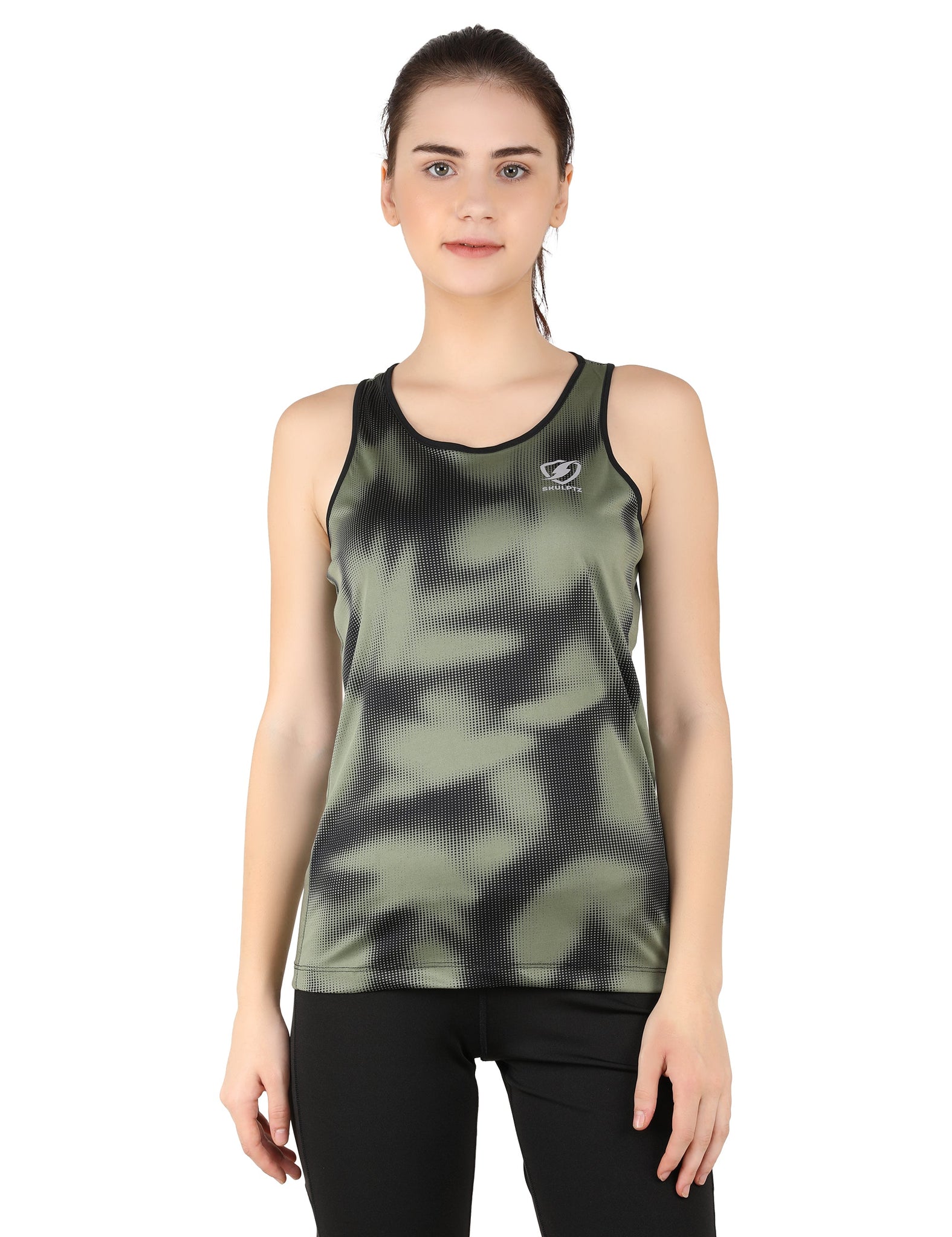 Womens Striking Tank Top (Green) - skulptz