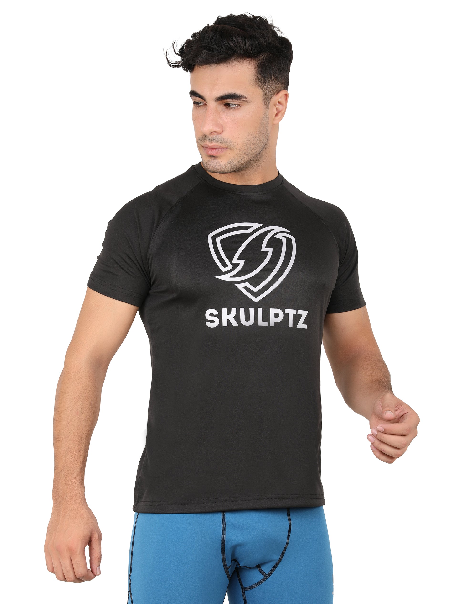 Mens Block Tshirt (Black) - skulptz