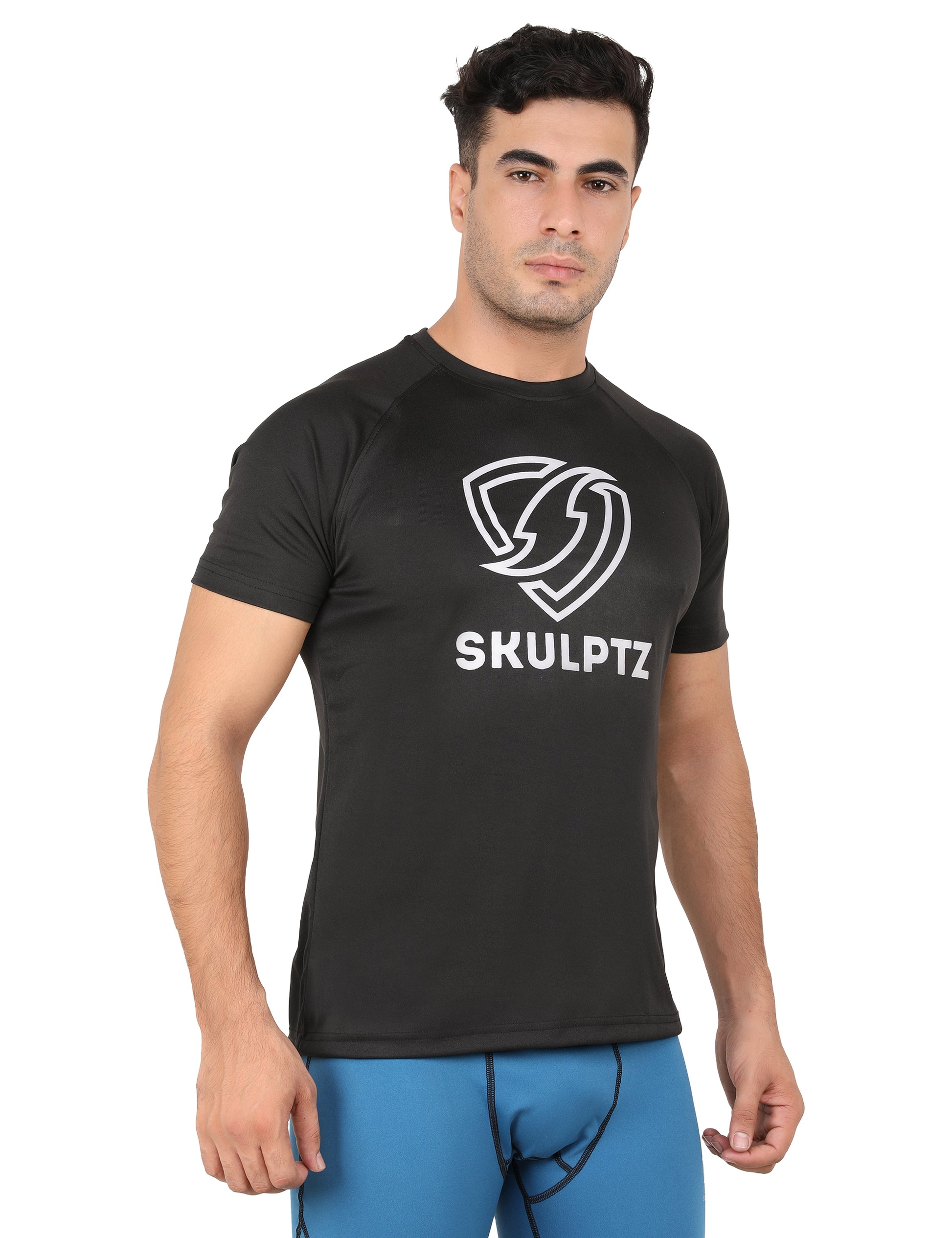 Mens Block Tshirt (Black) - skulptz