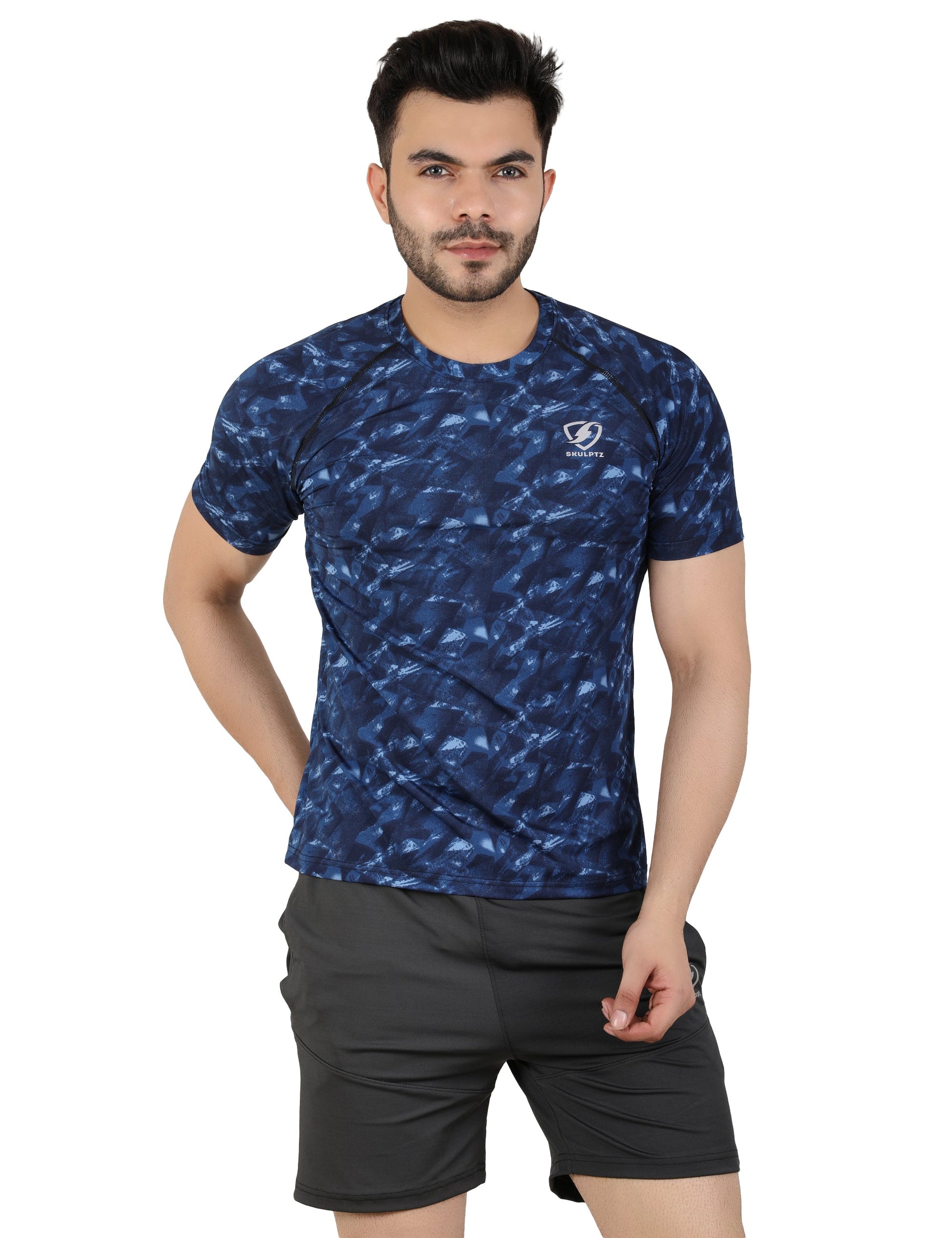 Mens Quantum Tshirt (Blue) - skulptz