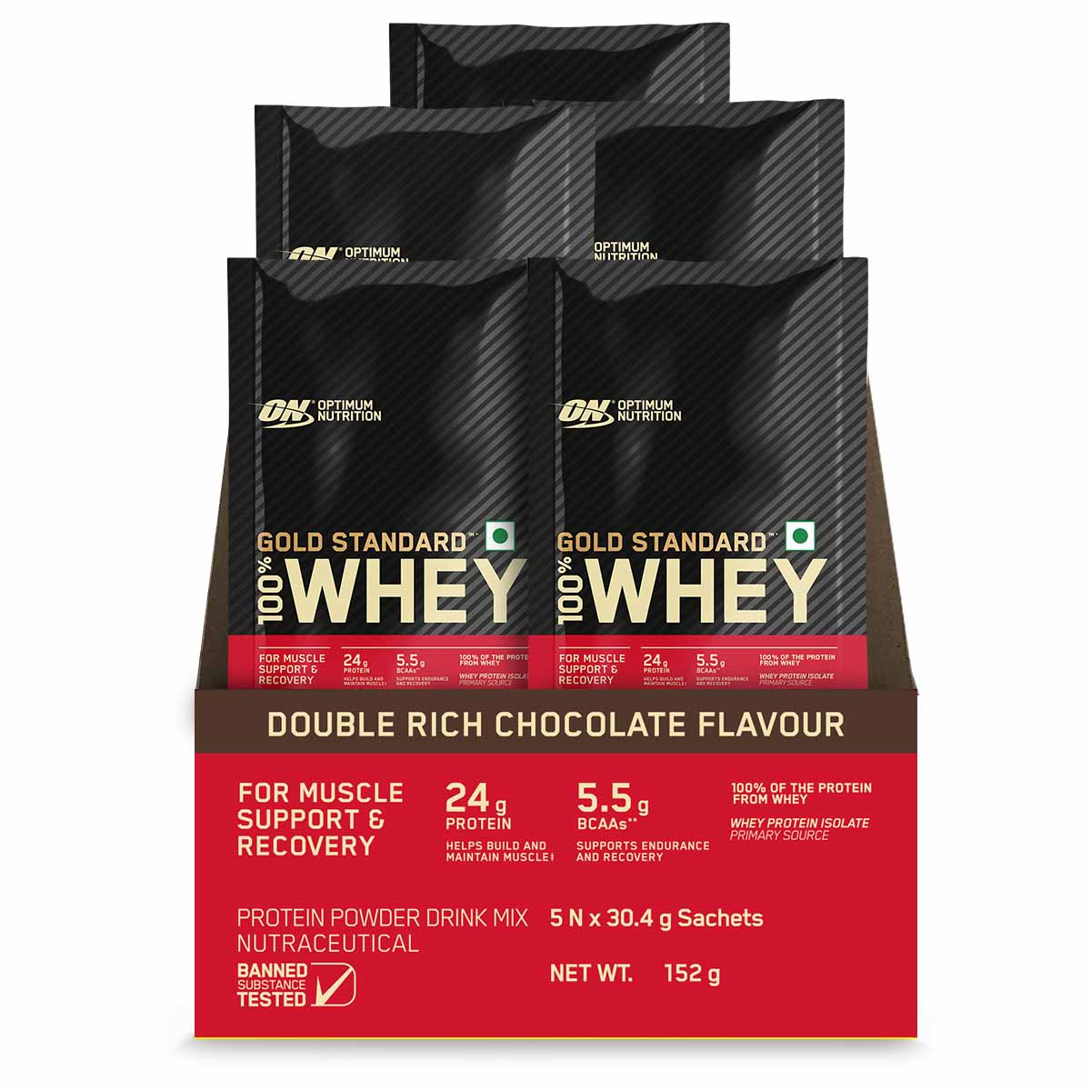 ON (Optimum Nutrition) Gold Standard 100% Whey Protein 5 Sachets