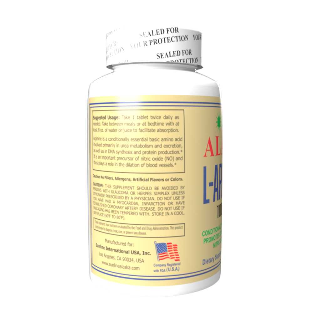 Sunline Alaska L-Arginine 1000 Mg 90 Capsules - skulptz