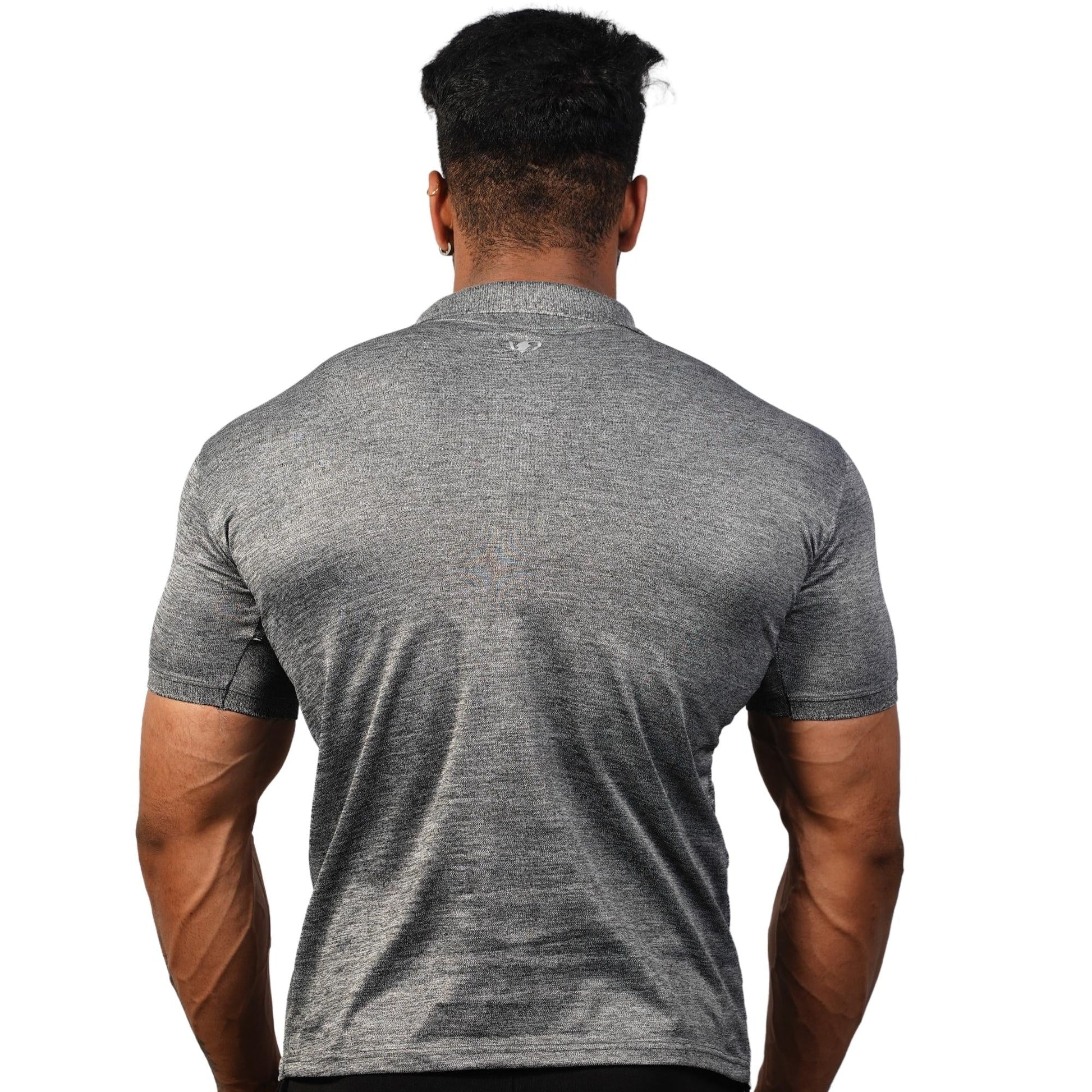 Mens Collar Tshirt (grey) - skulptz