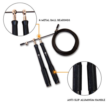 Bounce Metal Pro Speed Rope (Black)