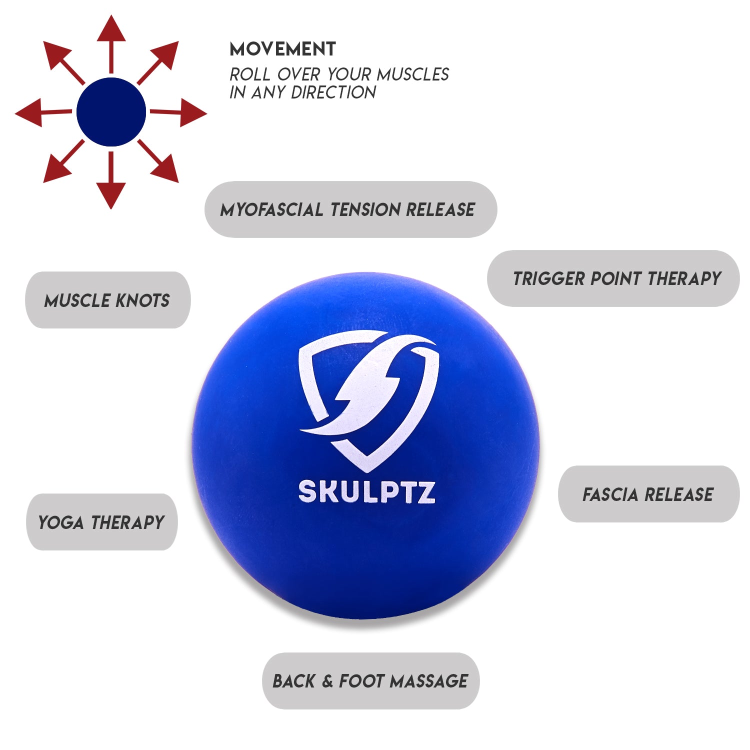Lacrose Solid Recovery Massage Blue - skulptz