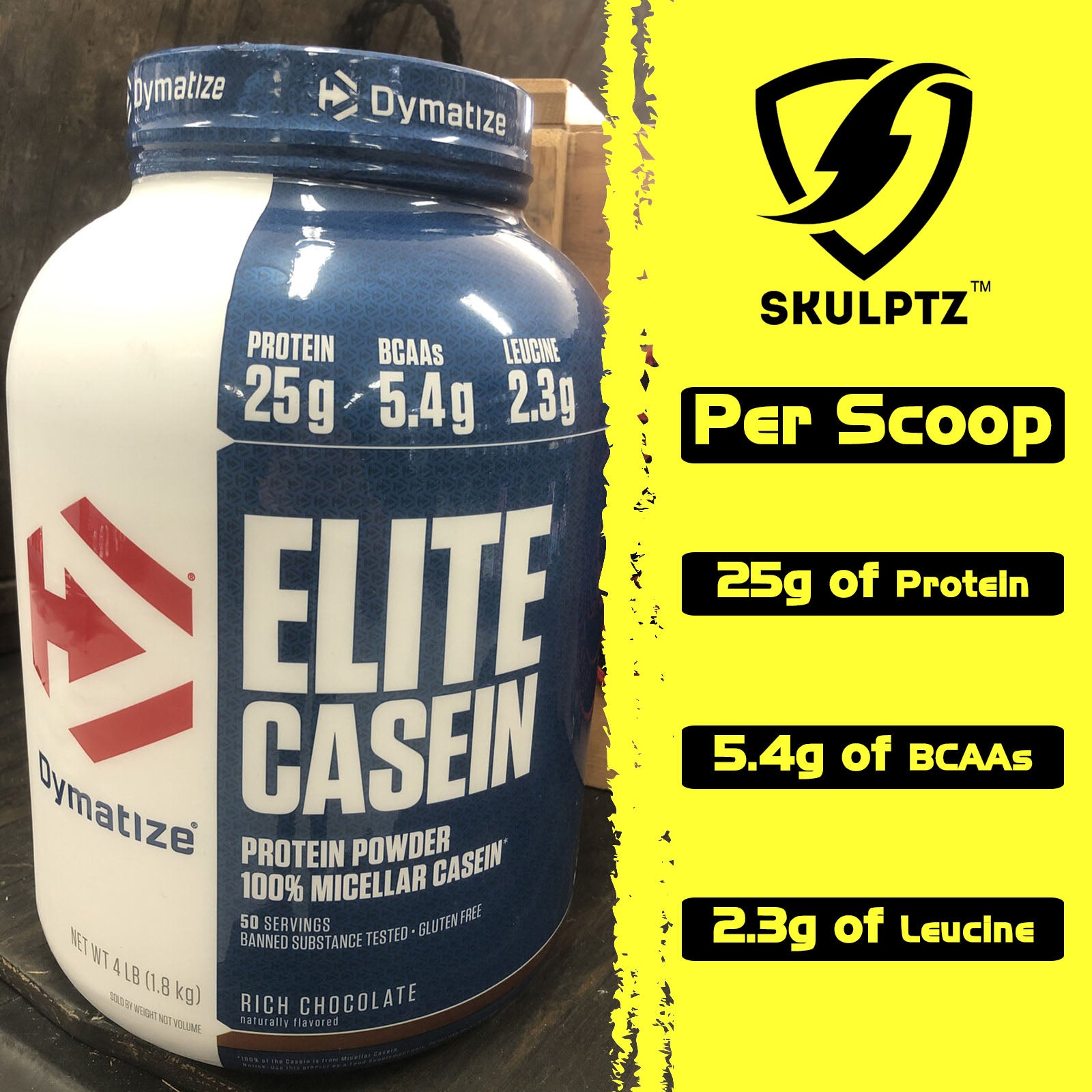 Dymatize Elite Casein 4 lb - skulptz