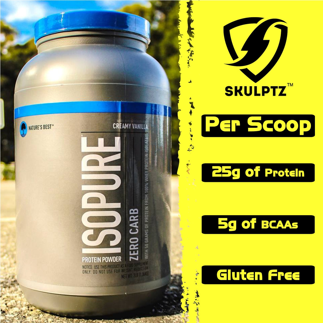 Isopure Zero Carb 100% Whey Protein Isolate Powder 3 lb - skulptz