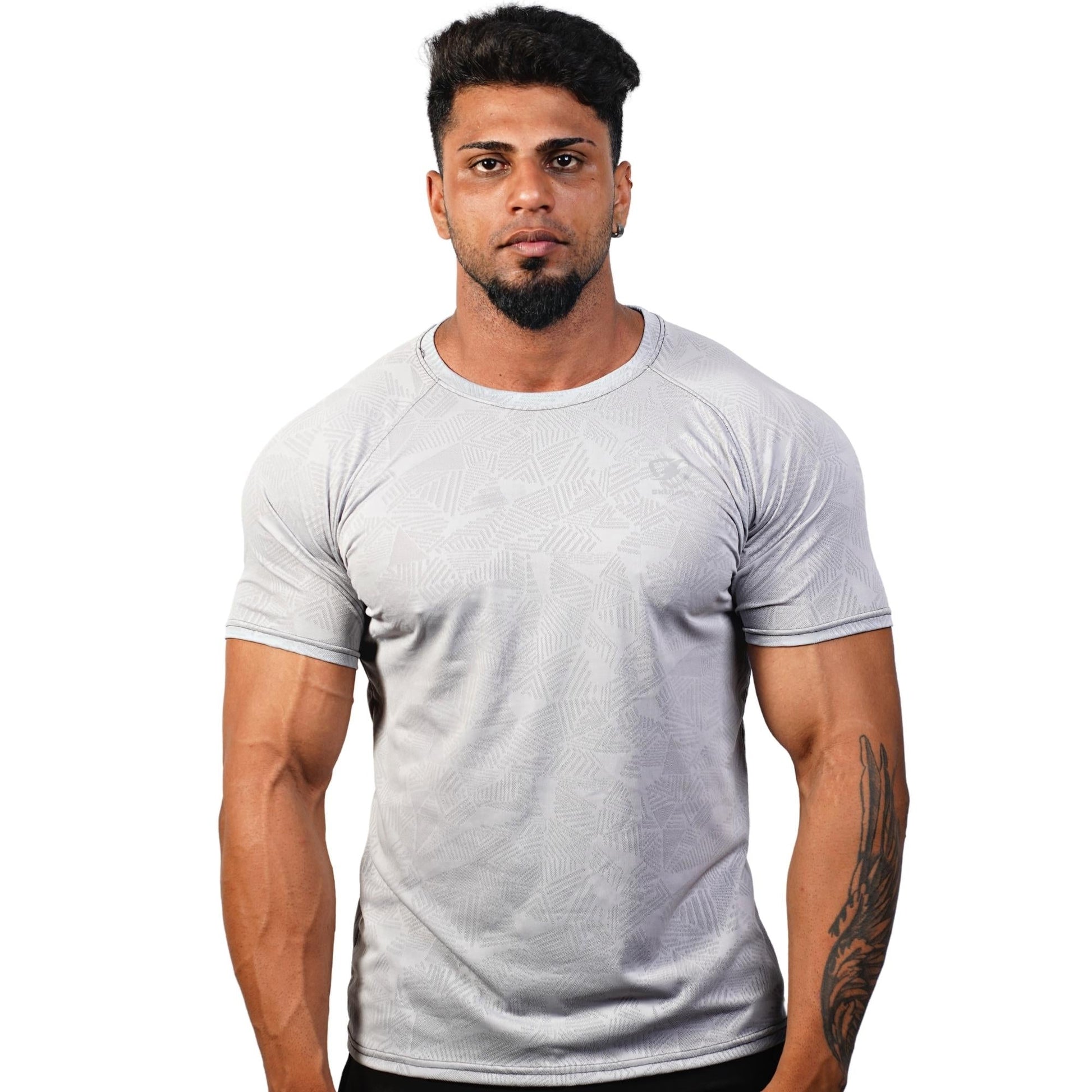 Mens Quard Tshirt (Light grey) - skulptz