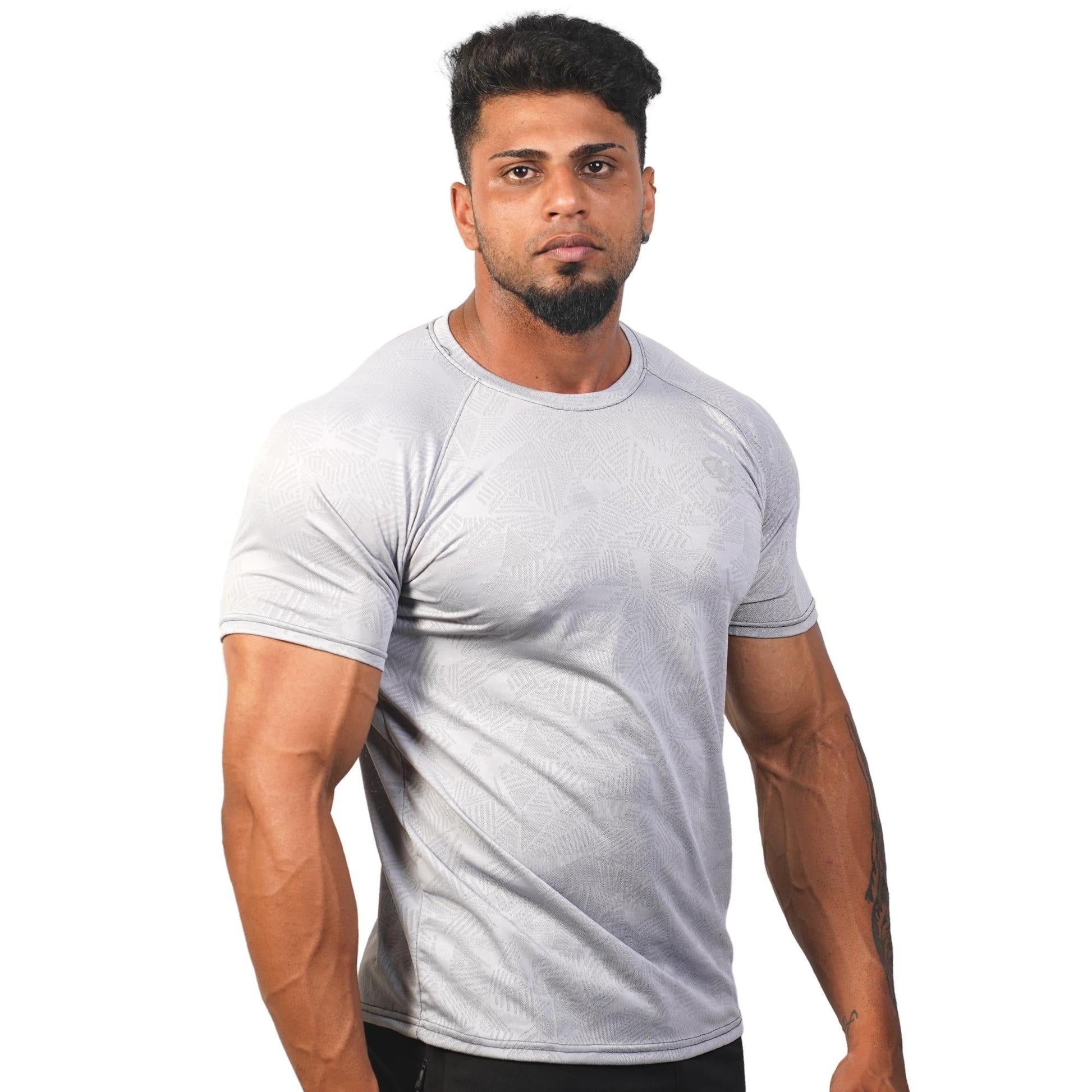 Mens Quard Tshirt (Light grey) - skulptz