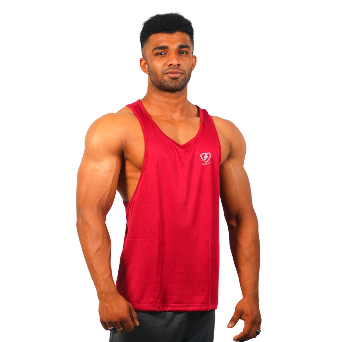Mens Essential Tank Top (Burgandy) - skulptz