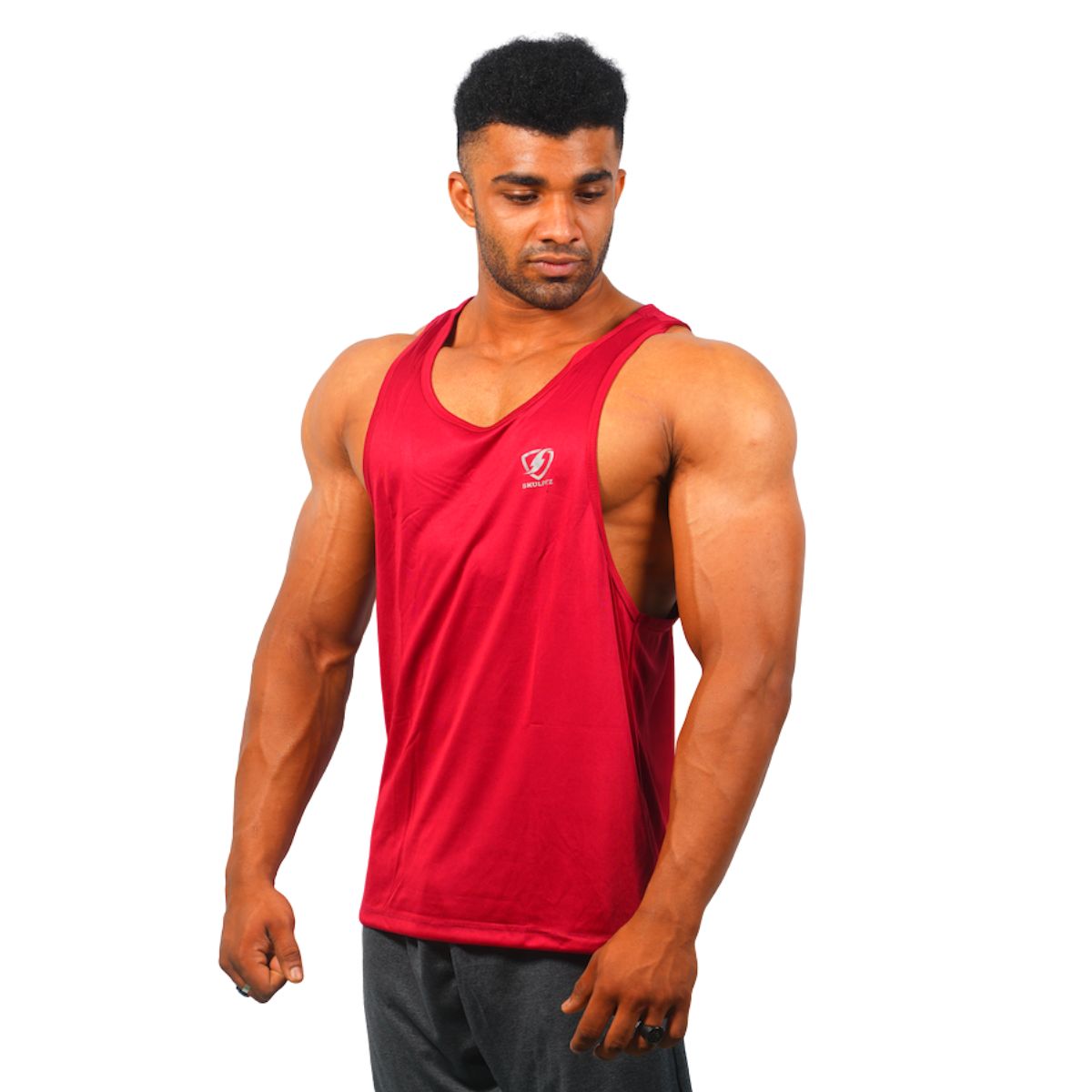 Mens Essential Tank Top (Burgandy) - skulptz