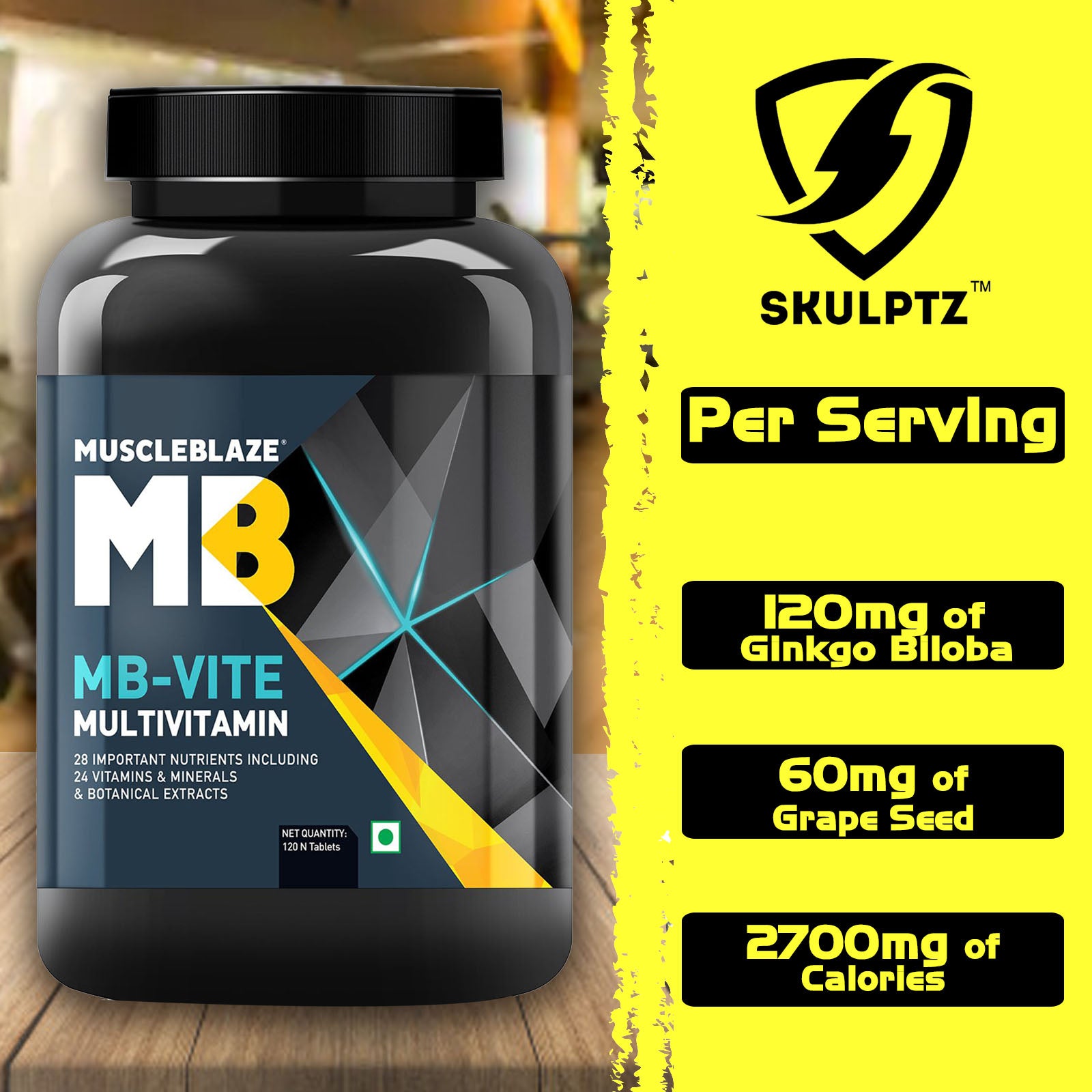 MuscleBlaze MB-Vite Multi Vitamins 120 - skulptz