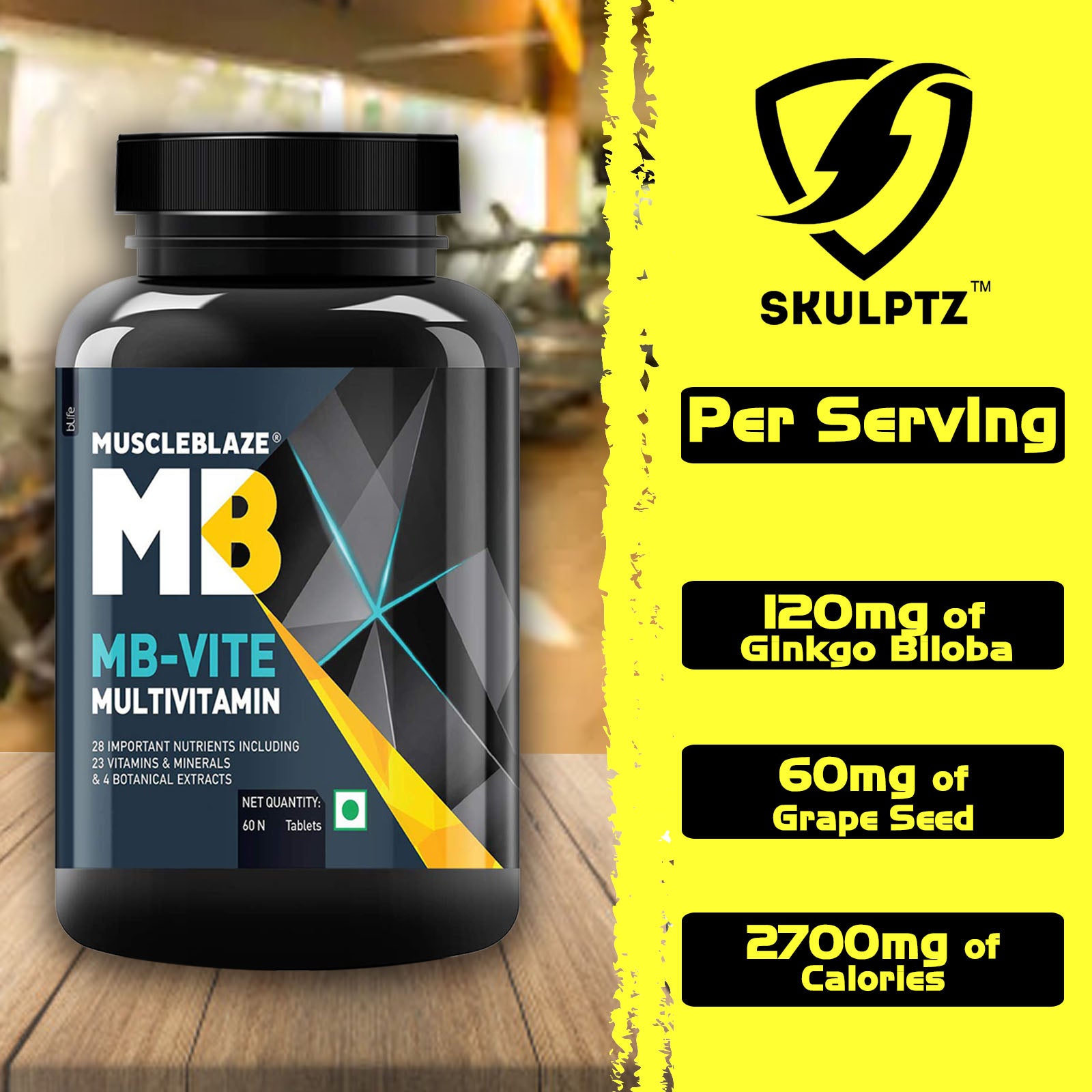 MuscleBlaze MB-Vite Multi Vitamins 60 - skulptz