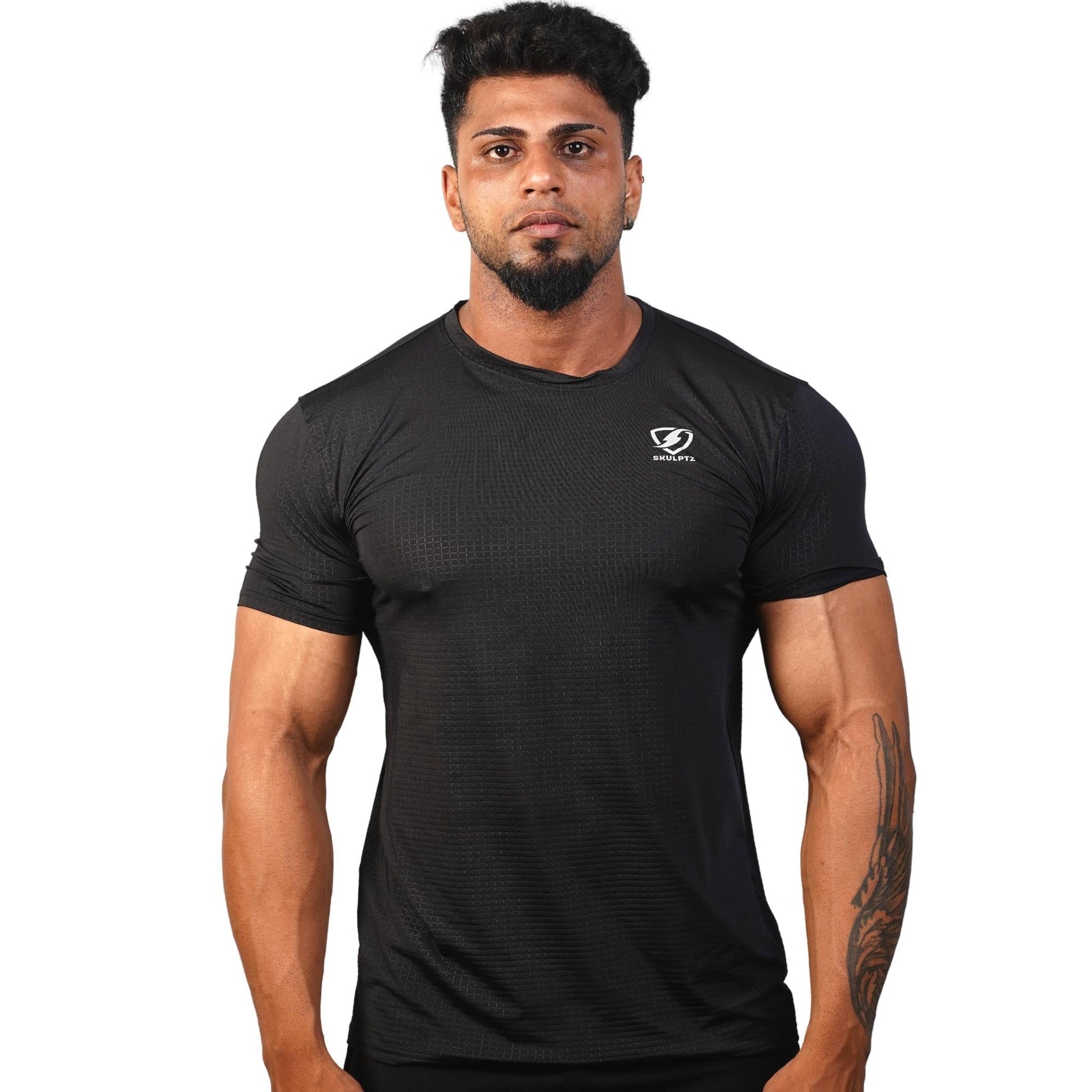 Mens Square Tshirt (Black) - skulptz