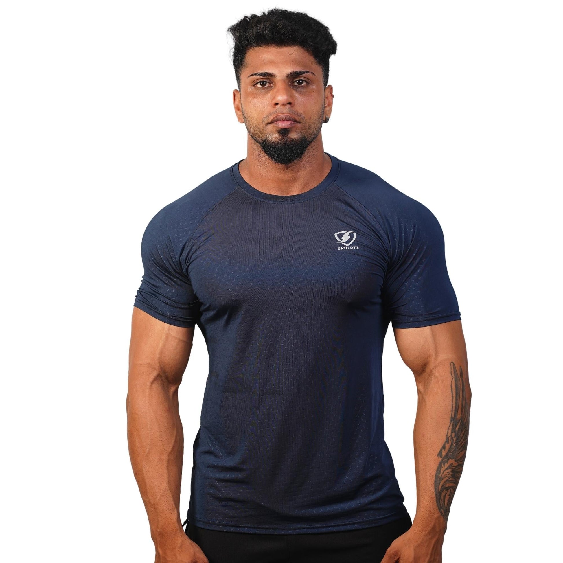Mens Star Tshirt (Navy) - skulptz