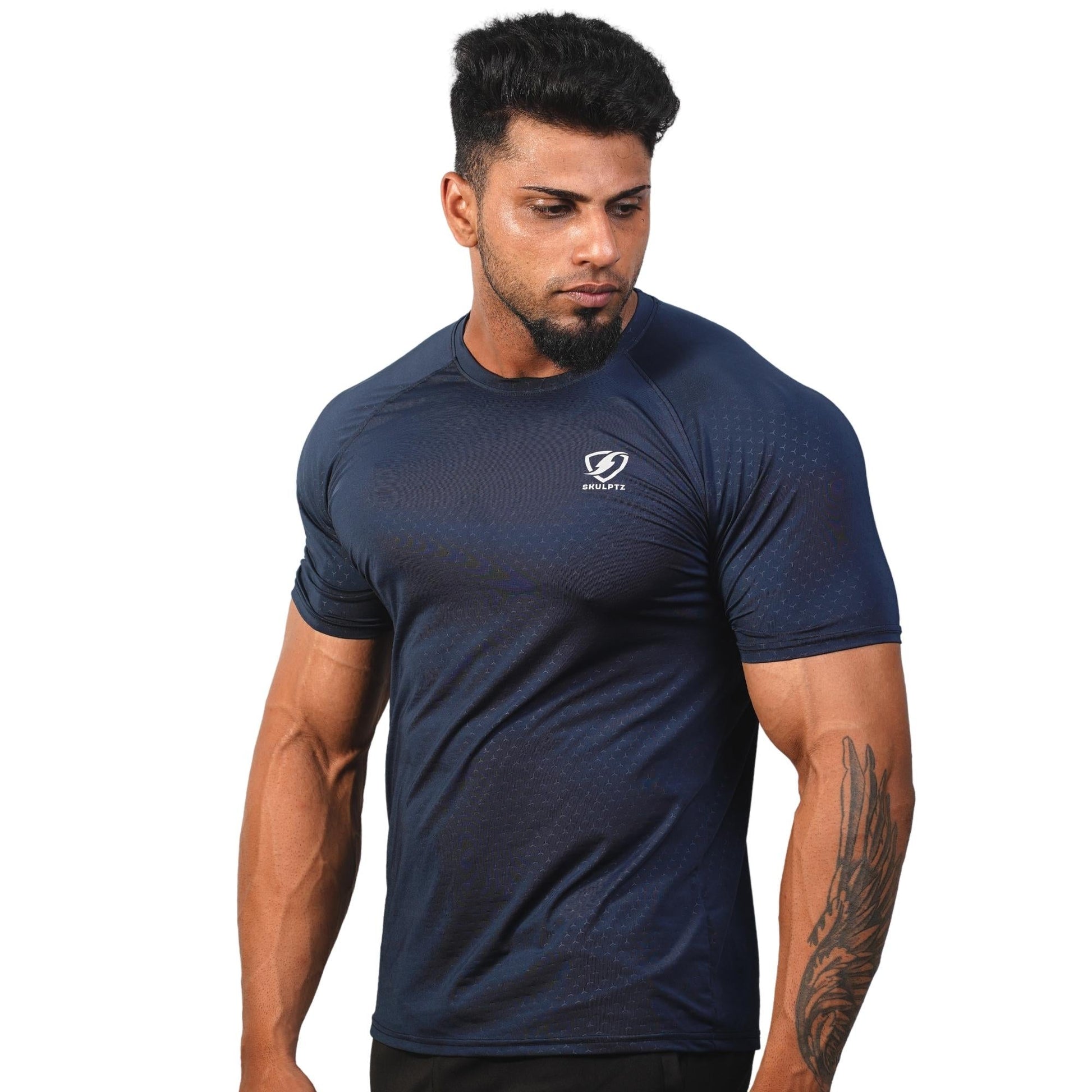 Mens Star Tshirt (Navy) - skulptz
