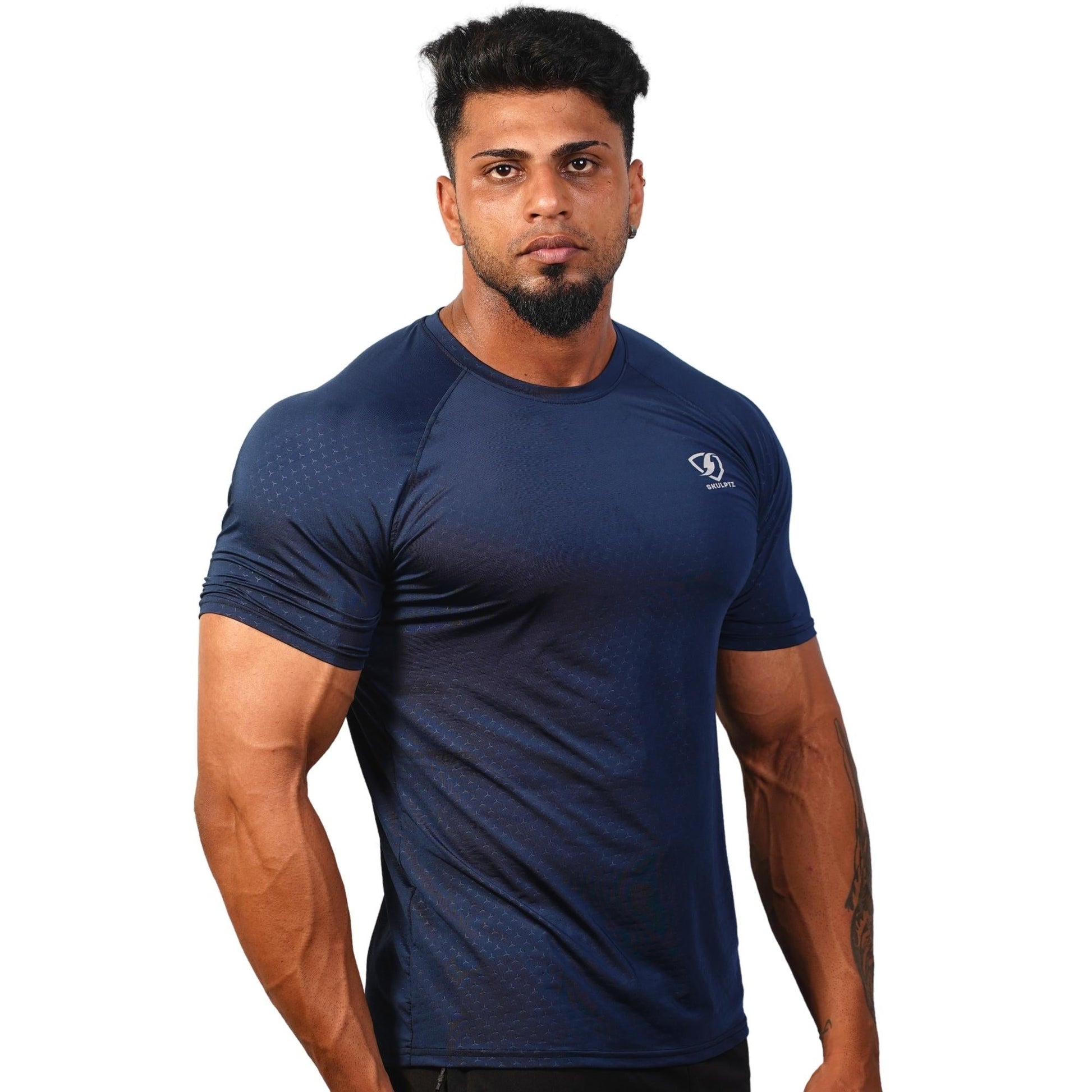 Mens Star Tshirt (Navy) - skulptz