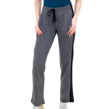 Womens Luxe Flared Track pants Dark Grey